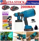 1000W Cordless High Pressure Paint Sprayer Electric Gun Kit W/2 Battery Us New. Price: $38.99.