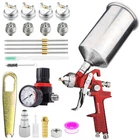 Bentohkle Hvlp Gravity Feed Spray Gun With Nozzles 1.4/1.7/2.0/2.5MM Red New. Price: $58.18.