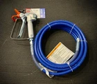 Graco SG2 Spray Gun With 25 Ft 1/4" /515 Tip Duraflex Airless Blue Hose, New Open. Price: $145.00.