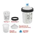 13 Oz Hand Disposable Paint Spray Gun Kit W/cup Liners &sealing Plugs 50PACK New. Price: $42.01.