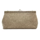 Nobrand Clutch Bag Party Purse Silver Gold Beads Compact Used. Price: $62.99.