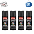 4PK Krylon Fusion All-in-one Satin Black Spray Paint, 12 Oz, For Multi-surface New. Price: $24.76.