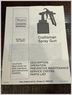 Craftsman Spray Gun Owners Manual 283.155831 Sears 1979 Painting Instructions Good. Price: $9.79.