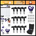 12-PIECE Airless Paint Spray Tip Set With Nozzle Seat & Storage Box Reversible New. Price: $81.89.