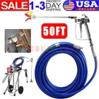50FT X 1/4"AIRLESS Paint Hose Kit Sprayer Gun 3600PSI W/ 517 Tip For Graco New. Price: $45.99.