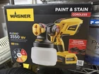 Wagner Flexio 3550 18V Cordless Hvlp Paint And Stain Sprayer Charger + 2 Battery Open. Price: $290.00.