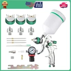 Endozer Hvlp Spray Gun Set 1.4MM 1.7MM 2.0MM Nozzles 600CC Cup With Gauge New. Price: $49.48.