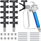 Zhengmy 17 Pcs Airless Paint Sprayer Gun With Nozzle Guard Tips And Air... New. Price: $52.89.