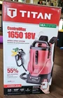 New Titan Controlmax 1650 18V Backpack Battery Airless Paint Sprayer System. Price: $375.00.