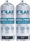 Polar Metal Paint Direct To Rust Spray, Satin, Black, 13.5 Fl Oz, 2 Pack New. Price: $21.99.