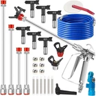 22PCS Airless Paint Sprayer Gun Kit, 3600PSI With Blue And Silver New. Price: $107.23.