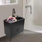 Stainless Steel Utility Sink Cabinet With Flexible Faucet Laundry New. Price: $194.05.