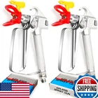 SG02 Airless Paint Spray Gun, 3600PSI, 517 Tip, Swivel Joint, 2-PACK New. Price: $83.94.