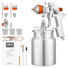 Hvlp Siphon Air Paint Auto Spray Gun Kit W/ 1.7MM 2MM Nozzle Car House Refine 1L New. Price: $37.25.