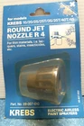 Krebs Round Jet Nozzle R-4 (09-007-010) Fs Open. Price: $10.00.