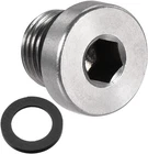 Uxcell Stainless Steel Inner Hex Head Pipe Fitting Plug M10X1MM, Silver New. Price: $9.54.