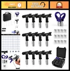 12-PIECE Airless Paint Spray Tip Set With Nozzle Seat & Storage Box Reversible New. Price: $59.99.