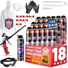 Ixirpro Spray Foam Insulation (18 Pk KIT-30OZ) Expanding Pack, White New. Price: $393.72.